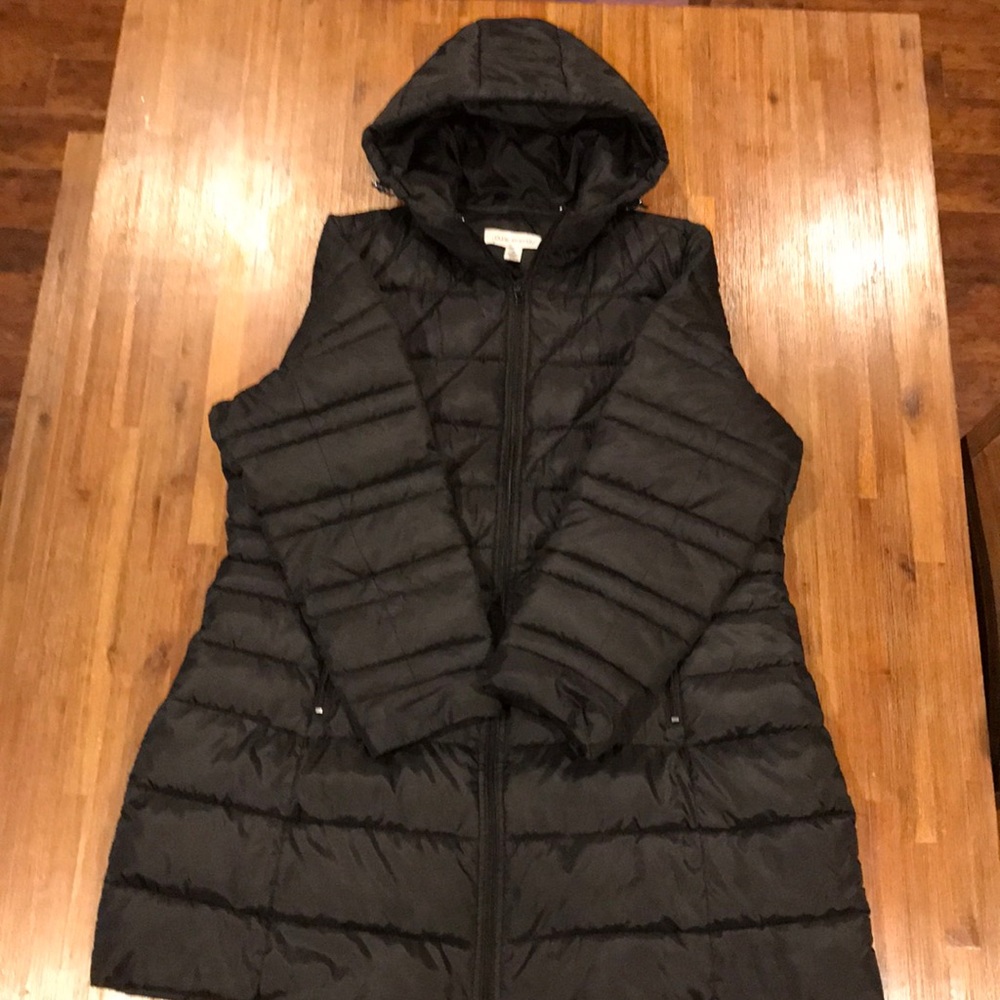 2x Black Winter Jacket  plus size flattering
